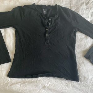 Women’s Gap Henley Black - Size Small